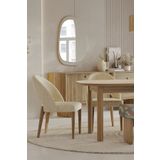 Enza Home Perge Sandalye, Şönil Kumaş - Krem