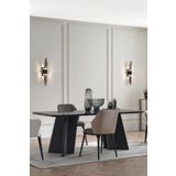 Enza Home Riga Mermer Desenli Yemek Masası - Siyah