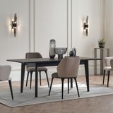 Enza Home Riga Modern Yemek Odası Takımı - Siyah - Renkli