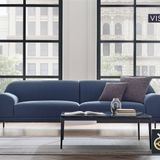 Enza Home Swan 15601 Turkuaz Buklet Kumaş 3'lü Koltuk
