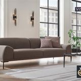 Enza Home Swan 15604 Vizon Buklet Kumaş 3'lü Koltuk