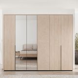 Enza Home Terra 6 Kapaklı Açık Meşe Gardırop