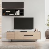 Enza Home Terra Ayaklı Tv Sehpası + Kalkar Kapaklı Üst Modül