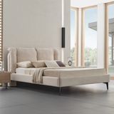 Enza Home Terra Başlıklı Karyola 2'li Set - Krem - 200 x 200 cm