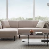 Enza Home Terra Yataklı Sol Kadife Dokulu 14001 Kemik Köşe Takımı