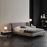 Enza Home Tunis Başlıklı Karyola - Koyu Gri - 200 x 200 cm