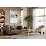 Enza Home Verona Koltuk Takımı, Keten Dokulu, 73103 Vizon