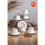 Enza Milas 6’lı Porselen Kahve Fincanı Takımı 90ml