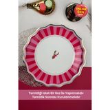 Enza Modern Yuvarlak Çay Kahve Kahvaltılık Ve Sunum Tepsisi 38 CM