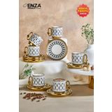 Enza Rio 6’lı Porselen Kahve Fincanı Takımı 90ml