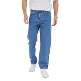 ENZİM JEANS Erkek 100% Pamuk Baggy Kot Pantolon Mavi 29