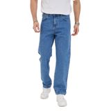 ENZİM JEANS Erkek 100% Pamuk Baggy Kot Pantolon Mavi 33
