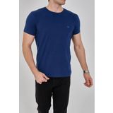ENZİM JEANS Erkek Basic T- Shirt Mavi M