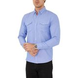 ENZİM JEANS Erkek Polycotton Gömlek Mavi L