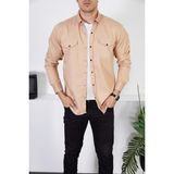 Enzim Jeans Erkek Slim Fit Kot Gömlek - Bej