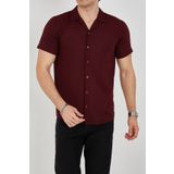ENZİM JEANS Erkek Slim Fit Polycotton Kısa Kol Gömlek