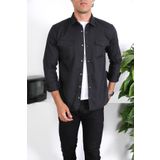 ENZİM JEANS Erkek Yıkamalı Kot Gömlek Siyah XL
