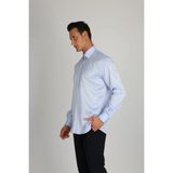 Enzo Ferrettı EF13 R 551 A.mavi Non-Iron Çift Kat Iplik, Regular Fıt,erkek Gömlek - S