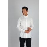 Enzo Ferrettı EF16 S 901 Beyaz Non-Iron Çift Kat Iplik, Slım Fıt,erkek Gömlek - 2XL