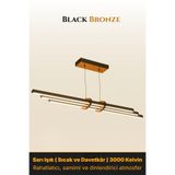 ENZO LIGHT Cosmo Bronz 3000K Lineer LED Sarkıt Avize – Kumandalı Dim Edilebilir – Aşağı Işık 50 x 50