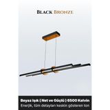 ENZO LIGHT Cosmo Bronz 6500K Lineer LED Sarkıt Avize – Kumandalı Dim Edilebilir – Yukarı & Aşağı Işık 60 x 60