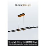 Enzo light Cosmo Bronz 6500k Lineer Led Sarkıt Avize – Kumandalı Dim Edilebilir – Yukarı ve Aşağı Işık Çok Renkli