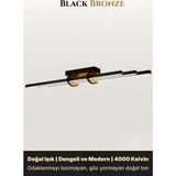 Enzo Light Cosmo Bronz LED Tavan Avize – Kumandal Dim Edilebilir – Aşağı Işık - Doğal Işık