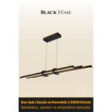 ENZO LIGHT Cosmo Füme 3000K Lineer LED Sarkıt Avize – Kumandalı Dim Edilebilir – Yukarı & Aşağı Işık 60 x 60