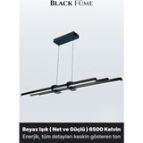Enzo Light Cosmo Füme Lineer LED Sarkıt Avize – Kumandalı Dim Edilebilir – Yukarı & Aşağı Işık - Beyaz Işık