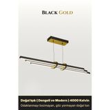 ENZO LIGHT Cosmo Gold 6500K Lineer LED Sarkıt Avize – Kumandalı Dim Edilebilir Aşağı Işık 60 x 60