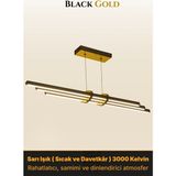 Enzo Light Cosmo Gold Beyaz Işık Lineer LED Sarkıt Avize – Kumandalı Dim Edilebilir – Aşağı Işık - Sarı Işık