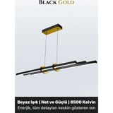 Enzo Light Cosmo Gold Lineer LED Sarkıt Avize – Kumandalı Dim Edilebilir – Yukarı & Aşağı Işık - Beyaz Işık