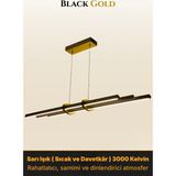 Enzo Light Cosmo Gold Lineer LED Sarkıt Avize – Kumandalı Dim Edilebilir – Yukarı & Aşağı Işık - Sarı Işık