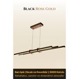 ENZO LIGHT Cosmo Rose Gold 3000K Lineer LED Sarkıt Avize – Kumandalı Dim Edilebilir – Yukarı & Aşağı Işık 60 x 60