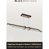 Enzo Light Cosmo Rose Gold Lineer LED Sarkıt Avize – Kumandalı Dim Edilebilir – Aşağı Işık - Doğal Işık