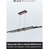 Enzo Light Cosmo Rose Gold Lineer LED Sarkıt Avize – Kumandalı Dim Edilebilir – Yukarı & Aşağı Işık - Beyaz Işık