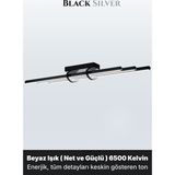 Enzo Light Cosmo Silver LED Tavan Avize – Kumandalı Dim Edilebilir – Aşağı Işık - Gri - Beyaz Işık