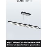 Enzo Light Cosmo Silver Lineer LED Sarkıt Avize – Kumandalı Dim Edilebilir – Aşağı Işık - Gri - Beyaz Işık