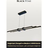 Enzo Light Cosmo Up&Down Genç Odası & Çalışma Masası Lineer Sarkıt Avize Füme Kumandalı Dimmerli - Doğal Işık 4000K