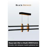 ENZO LIGHT Halo Bronz 6500K Lineer LED Sarkıt Avize – Kumandalı Dim Edilebilir – Yukarı & Aşağı Işık 60 x 60