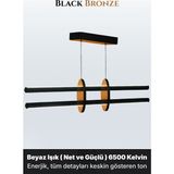 Enzo Light Halo Bronz Lineer LED Sarkıt Avize – Kumandalı Dim Edilebilir – Yukarı & Aşağı Işık - Beyaz Işık