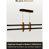 Enzo Light Halo Bronz Lineer LED Sarkıt Avize – Kumandalı Dim Edilebilir – Yukarı & Aşağı Işık - Doğal Işık