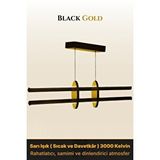 Enzo light Halo Gold 3000k Lineer Led Sarkıt Avize – Kumandalı Dim Edilebilir – Yukarı ve Aşağı Işık Çok Renkli
