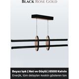 Enzo Light Halo Rose Gold Lineer LED Sarkıt Avize – Kumandalı Dim Edilebilir – Yukarı & Aşağı Işık - Beyaz Işık