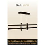 Enzo light Halo Silver 3000k Lineer Led Sarkıt Avize – Kumandalı Dim Edilebilir – Yukarı ve Aşağı Işık Çok Renkli