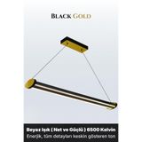 ENZO LIGHT Mira Gold 6500K Lineer LED Sarkıt Avize – Kumandalı Dim Edilebilir – Aşağı Işık 35 x 50