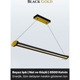 Enzo Light Mira Gold Lineer LED Sarkıt Avize – Kumandalı Dim Edilebilir – Aşağı Işık - Beyaz Işık