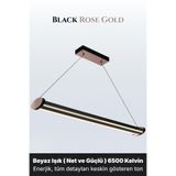 ENZO LIGHT Mira Rose Gold 6500K Lineer LED Sarkıt Avize – Kumandalı Dim Edilebilir – Aşağı Işık 30 x 60