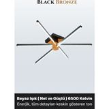 Enzo Light Nova 6 Bronz LED Tavan Avize – Kumandalı Dim Edilebilir – Aşağı Işık - Beyaz Işık