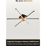 Enzo Light Nova 6 Bronz LED Tavan Avize – Kumandalı Dim Edilebilir – Aşağı Işık - Doğal Işık